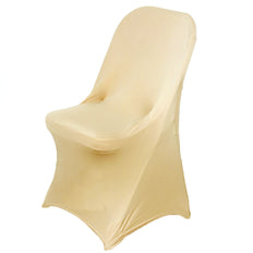 Champagne Spandex Stretch Folding Chair Cover