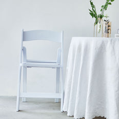 White Folding Chair, Resin Folding Chair, Outdoor Folding Chairs, Wedding Chair | TableclothsFactory