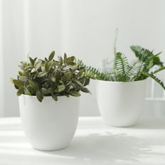 2 Pack | White 5.5Inch Plastic Planter Pots, Indoor Plant Pot For Hanging Macrame Planter Holder