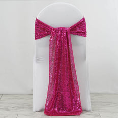 Chair Sashes, Sequin Fabric, Wedding Chair Decorations
